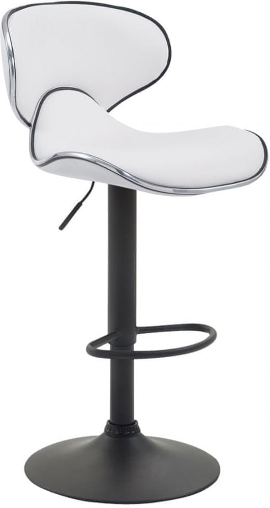 BHM Germany Barová stolička Vega II., syntetická koža, biela